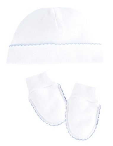 Pack gorro y manoplas celeste