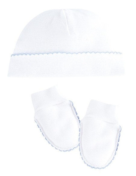 Pack gorro y manoplas celeste
