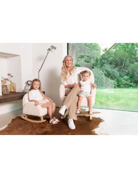 Mecedora teddy blanco