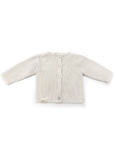 Chaqueta tricot canalé ivory