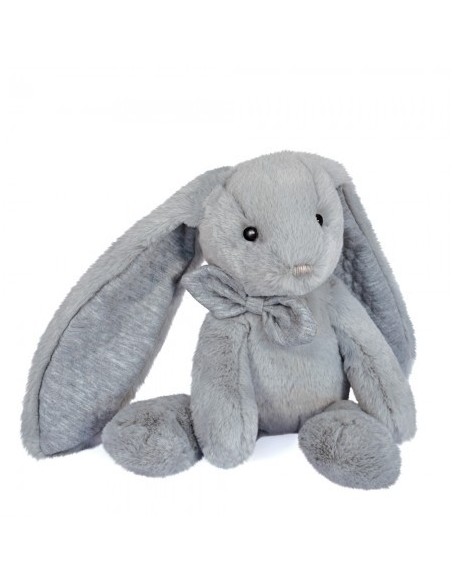 Peluche conejo preppy chic gris perla