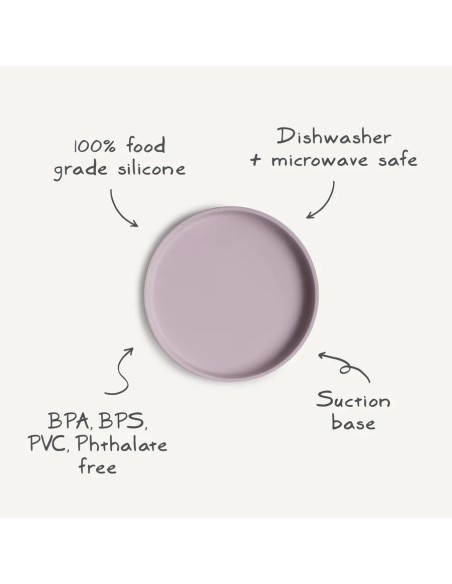 Plato ventosa clásico solid blush