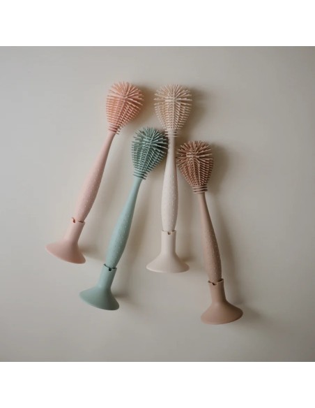 Cepillo de silicona para biberón solid blush