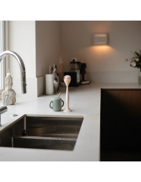 Cepillo de silicona para biberón solid blush