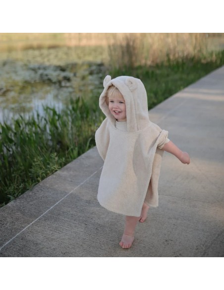 Toalla poncho bear fog blush