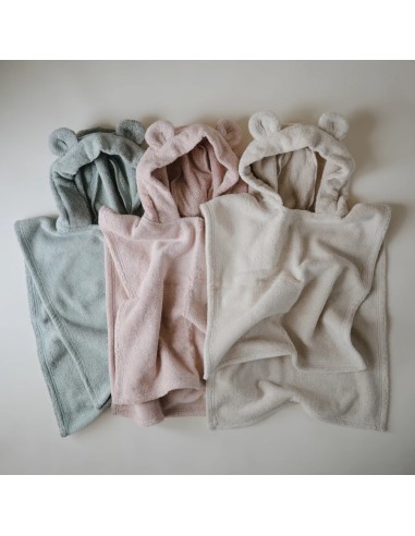 Toalla poncho bear fog blush