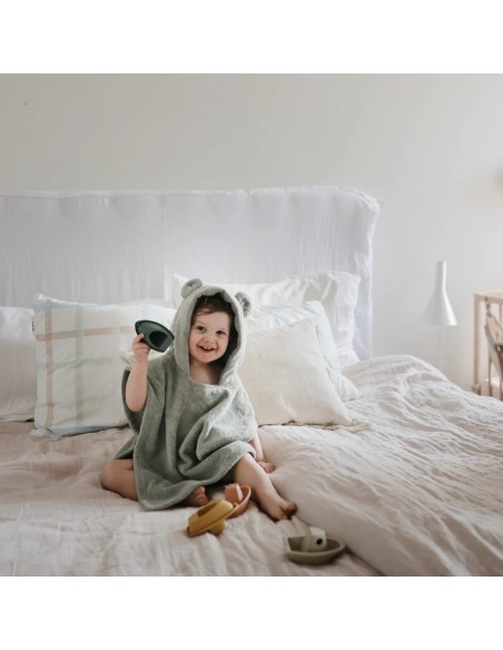 Toalla poncho bear fog blush