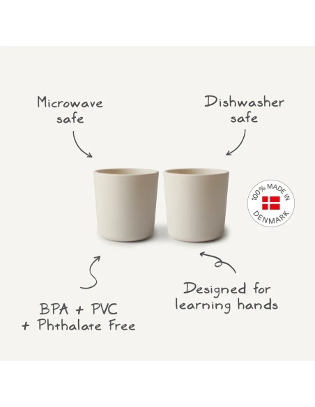 Pack 2 vasos solid ivory