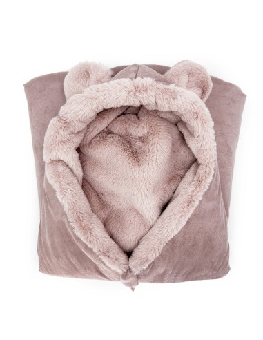 Saco capazo zippie eskimo suede blush