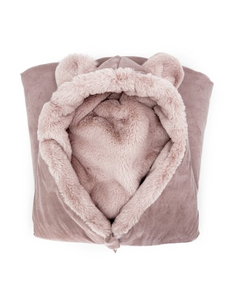Saco capazo zippie eskimo suede blush