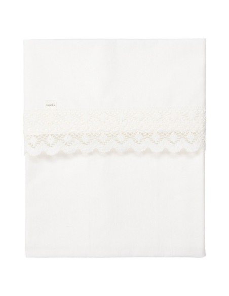 Sábana encimera de cuna crochet milky