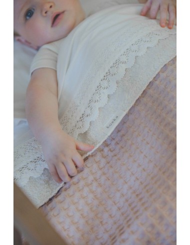 Sábana encimera de cuna crochet milky