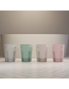 Cubo juguetes de baño taupe 2