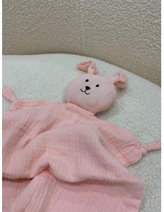 Doudou conejito rosa