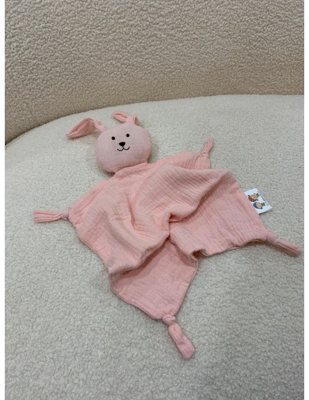 Doudou conejito rosa
