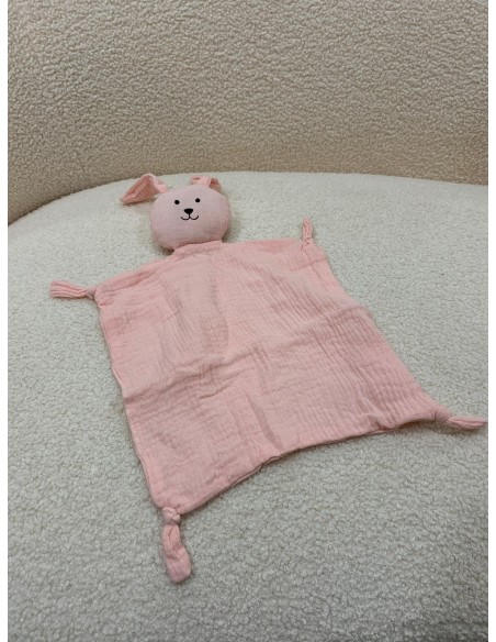 Doudou conejito rosa