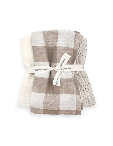 Pack 3 minimuselinas vichy caramel