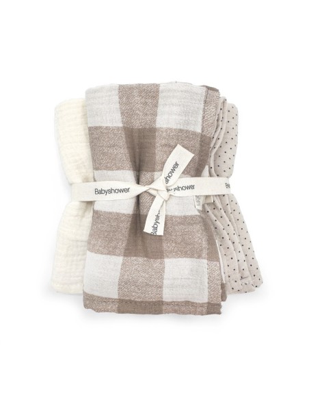 Pack 3 minimuselinas vichy caramel