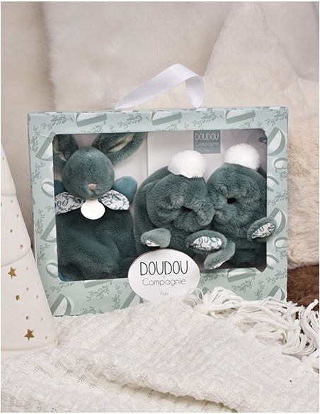 Set zapatillas y doudou sage