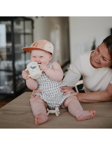 Taza didáctica+pajita silicona print whales