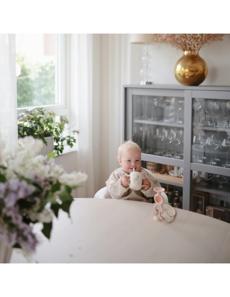 Taza didáctica+pajita silicona print whales