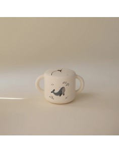 Taza para snack silicona print whales 2
