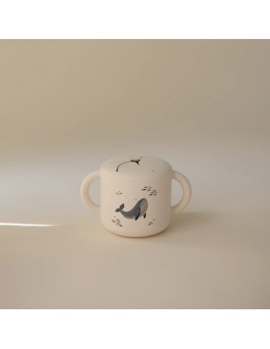 Taza para snack silicona print whales