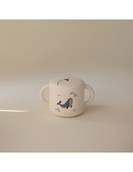 Taza para snack silicona print whales