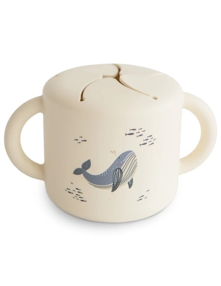 Taza para snack silicona print whales