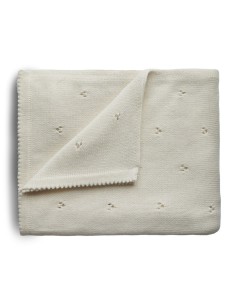 Manta algodón m. pointelle ivory