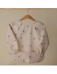 Babero con mangas solid whales 2