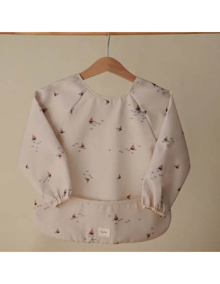 Babero con mangas solid whales