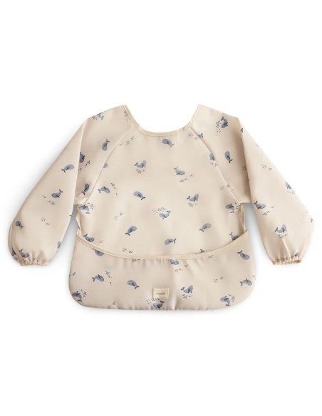 Babero con mangas solid whales