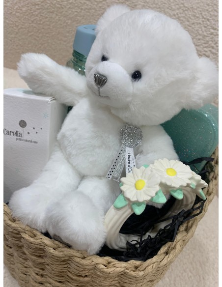 Cesta regalo shiny turquoise