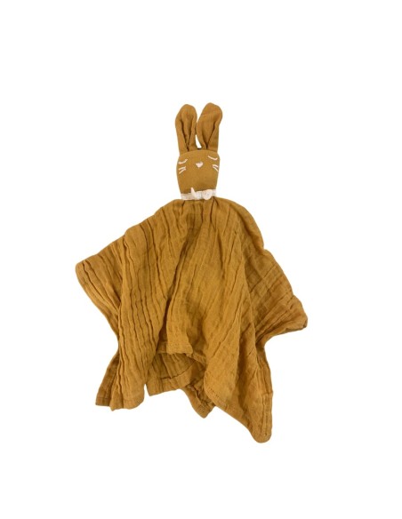 Doudou conejito mostaza