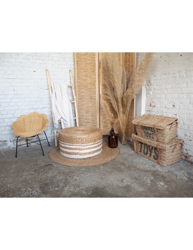 Set 2 cestas de almacenaje ratán