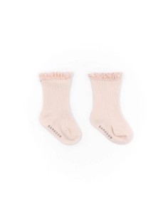 Calcetines con puntilla water pink