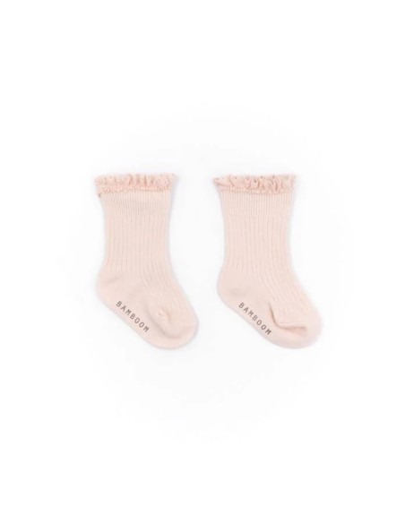 Calcetines con puntilla water pink