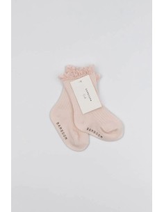 Calcetines con puntilla water pink 2