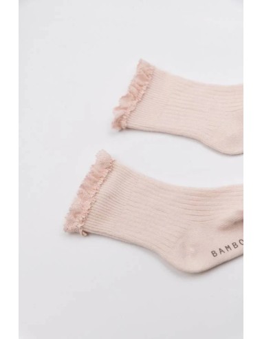 Calcetines con puntilla water pink