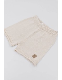 Pantalón corto de punto bianco 2