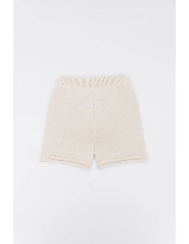 Pantalón corto de punto bianco