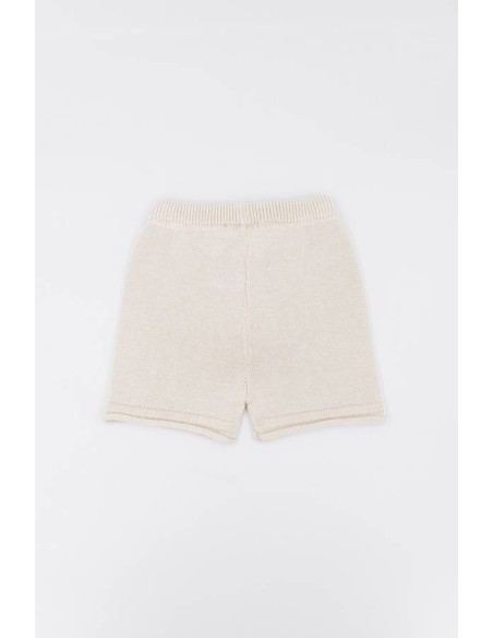 Pantalón corto de punto bianco