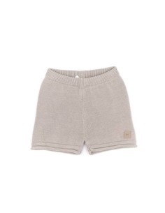 Pantalón corto de punto cammello