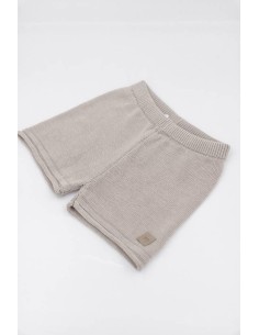 Pantalón corto de punto cammello 2
