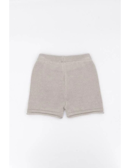 Pantalón corto de punto cammello