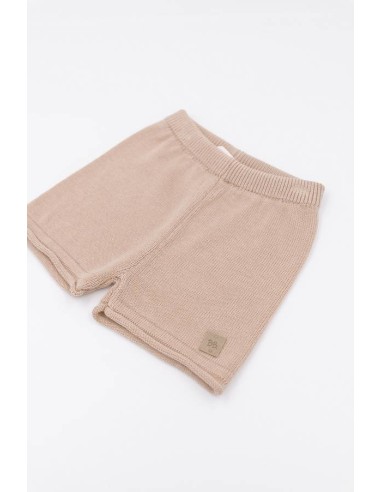 Pantalón corto de punto rosa