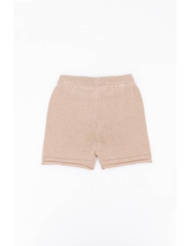 Pantalón corto de punto rosa