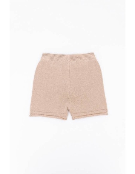 Pantalón corto de punto rosa