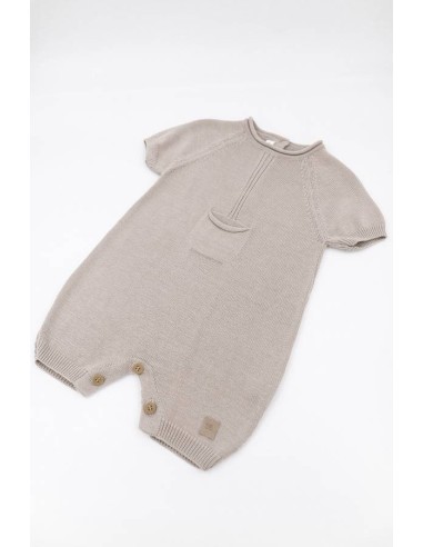 Pelele de punto con bolsillo cammello